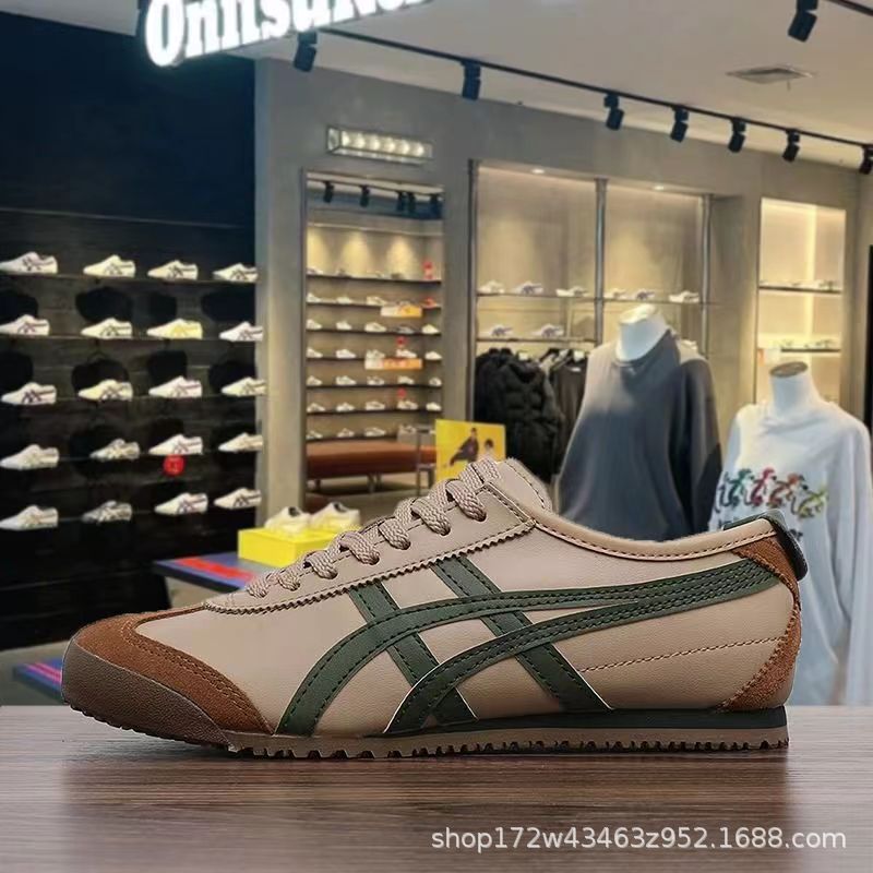 Shoes Made in Putian Onitsuka Tiger Slip-on High Version Classic Men's and Women's Low-Top Casual Board Shoes German Training Shoes Top Layer Leather Generation Hair
