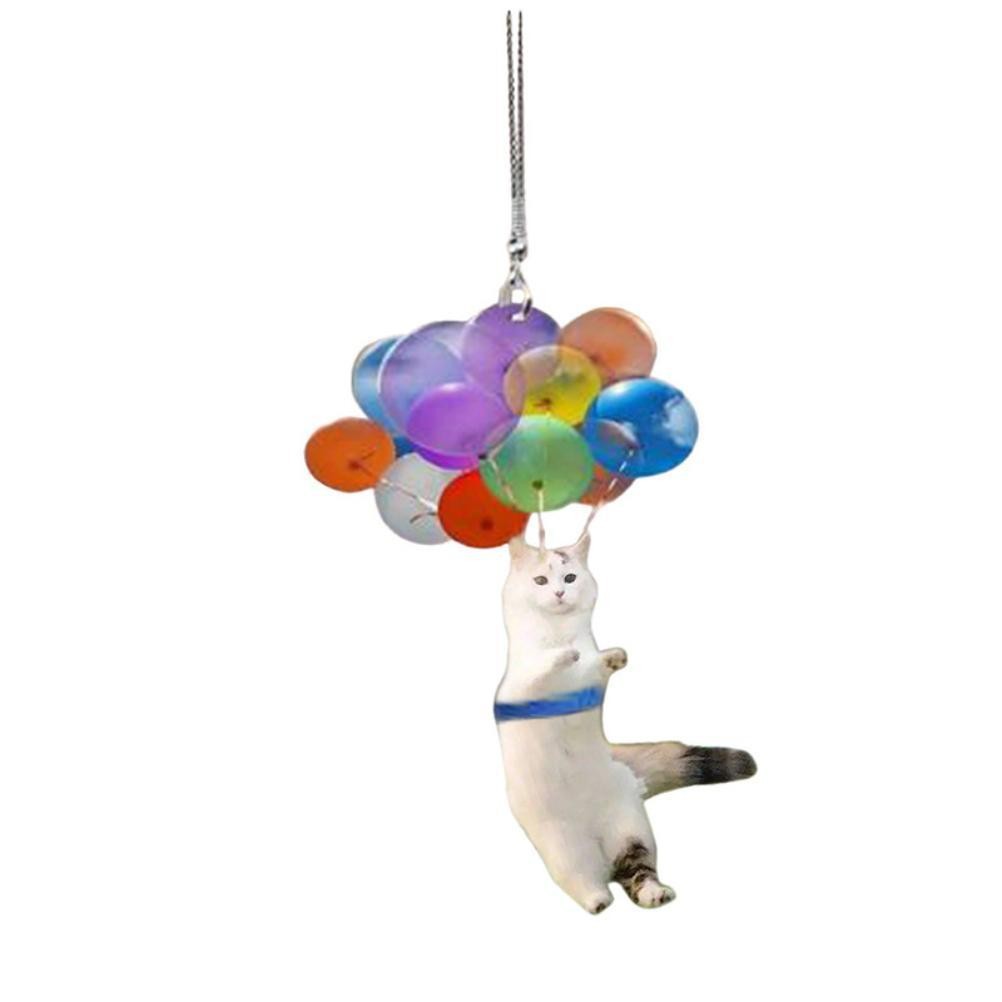 cat car hanging ornament 会飞的猫汽车挂件气球飞上天的猫挂件