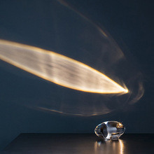 意大利简约蛋形水晶台灯客厅卧室床头设计师个性氛围投影装饰台灯