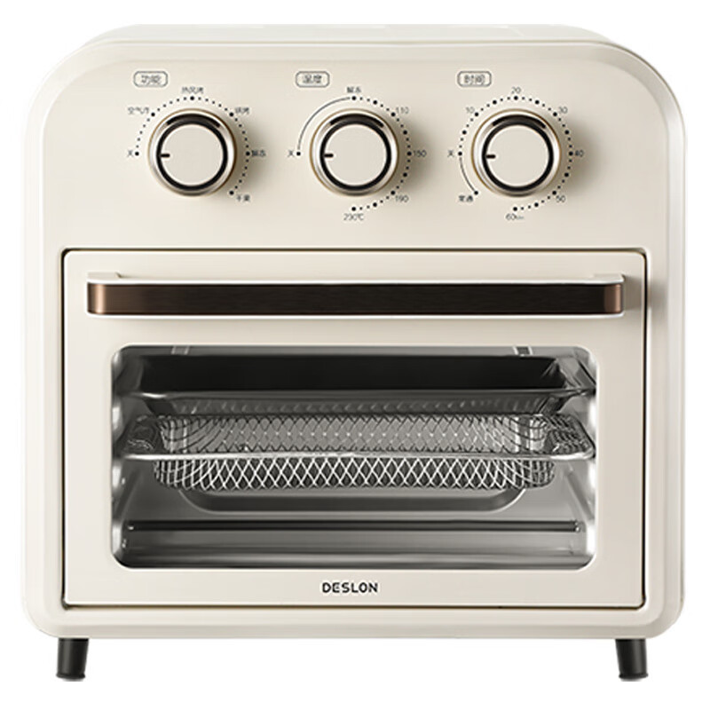 德世朗15升电烤箱空气炸锅一体机家用旋转小型新款空气炸烤箱