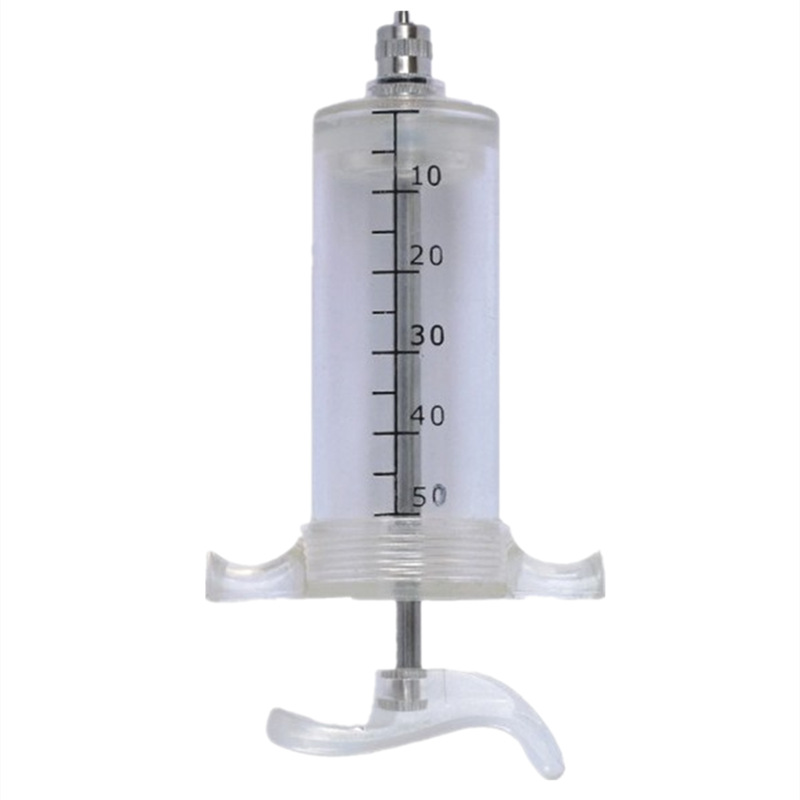 兽用塑钢印字不可调注射器 针管 针筒 兽用 鸡鸭牛猪羊用50ml养殖