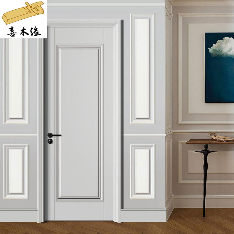 南京厂家白色烤漆免漆套装门生态木门室内房间门隔音门