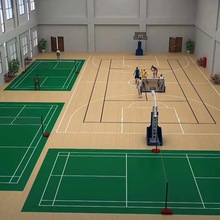 法国得嘉pvc运动地板动室羽毛球篮球场地乒乓球减震耐磨防滑
