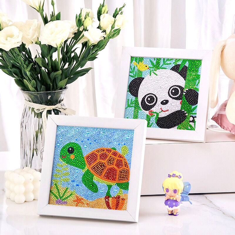 儿童满钻钻石画益智贴画玩具礼物卡通女孩小学生手工diy制作材料