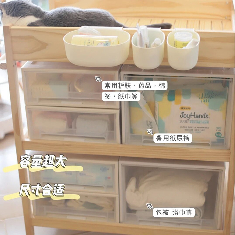 Wholesale Baby Diaper Changing Table Drawer Storage Box Socks Bath Towel Small Quilt Storage Cabinet Diaper Clothing Storage