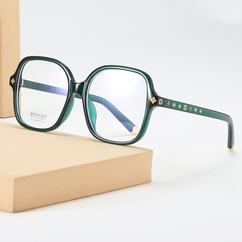 2024新款韩版平光镜男女时尚潮流防蓝光眼镜框大框可配近视眼镜