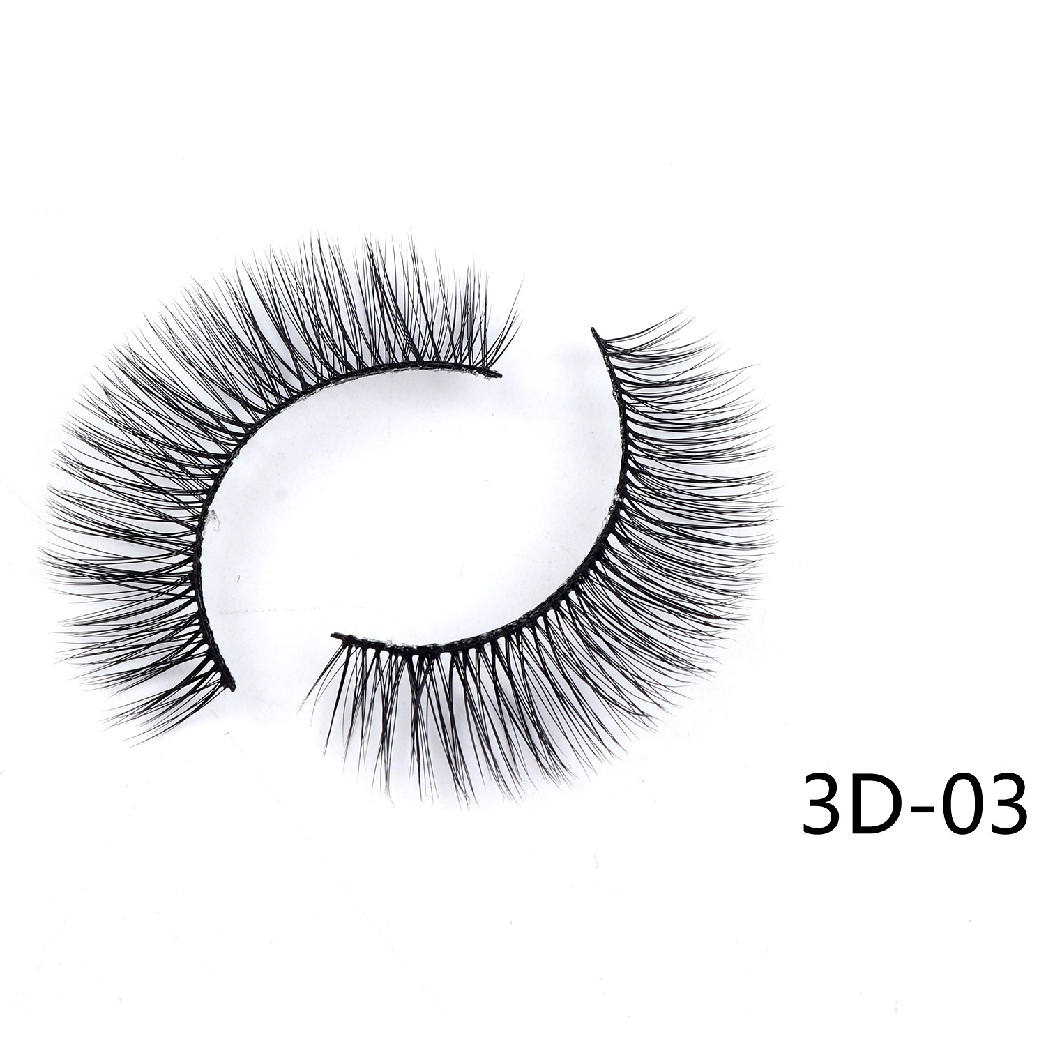 In Stock Wholesale Three Double Pairs of False Eyelashes Soft Natural Cross Thick Long Eyelash Nude Makeup 3D Chemical Fiber Eyelashes