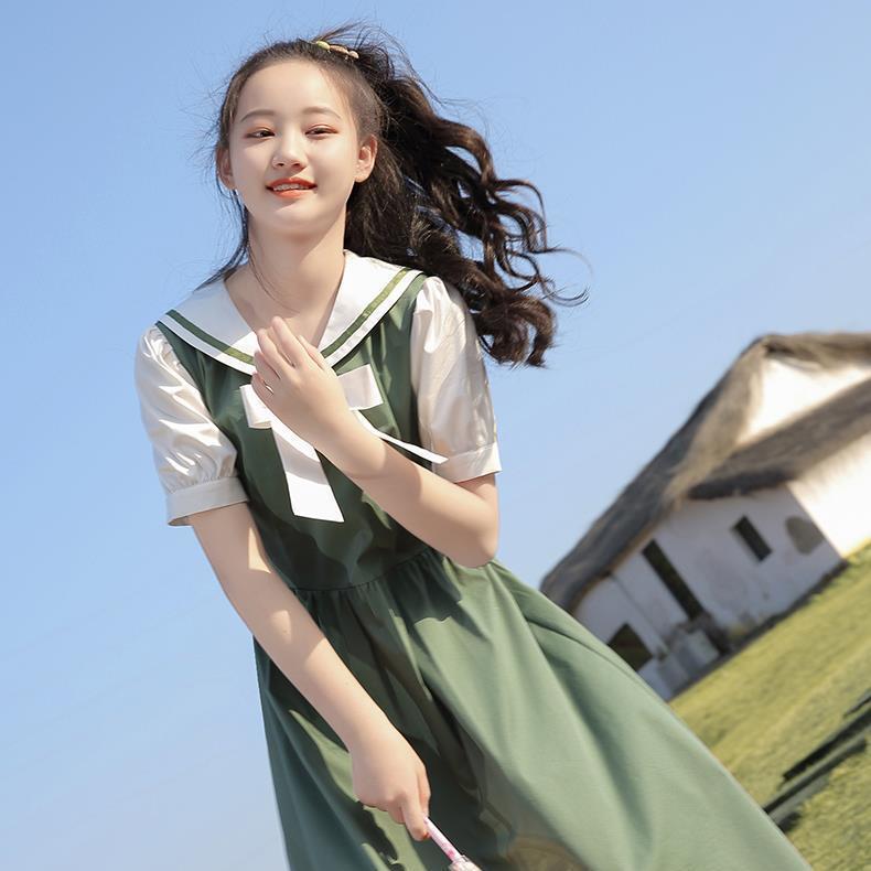 2022初中生连衣裙12-14岁中学生闺蜜裙子夏13-15少女生套装16韩版
