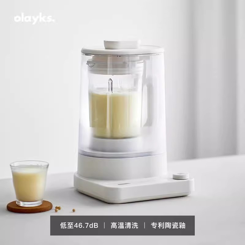 olayks破壁机家用全自动轻音迷你小型加热豆浆机多功能辅食料理机