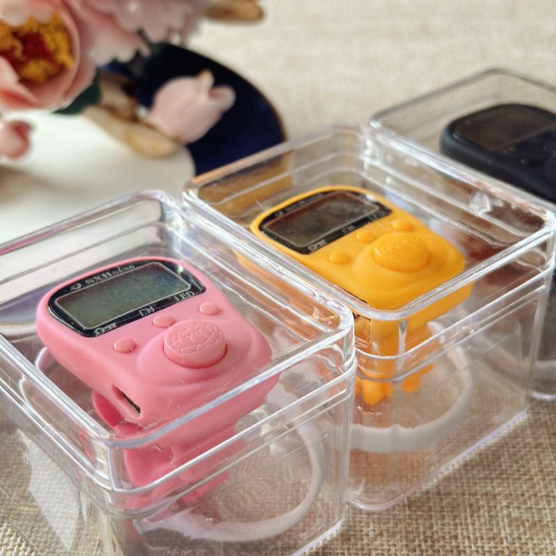 充电计数器电子夜光LED显示手指戒指