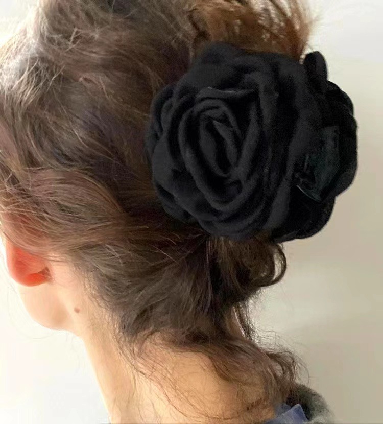 9-12cm Caro Same Rose Grip Flower Hair Clip Grip French Girl Headdress