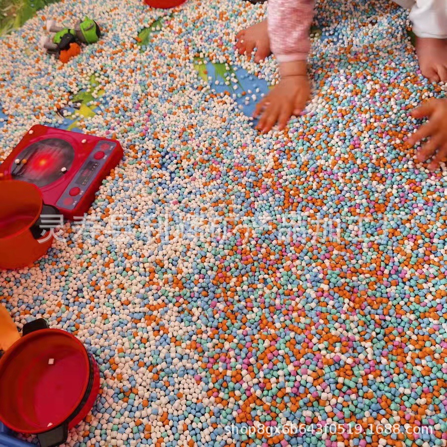 批发儿童乐园陶瓷砂淘气城堡玩具沙沙池用仿陶瓷颗粒玩具沙