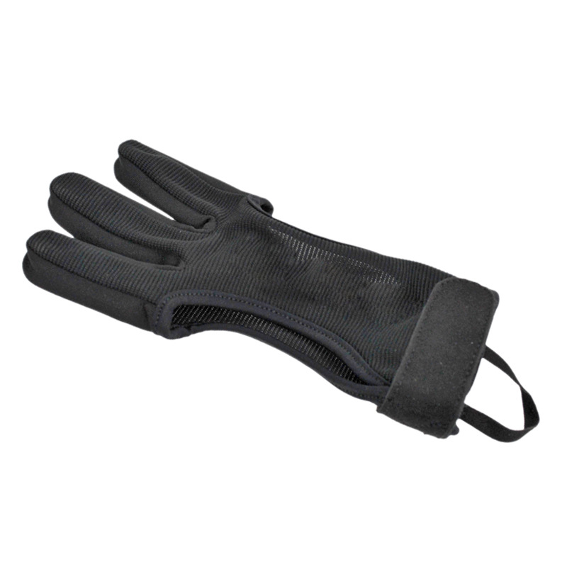 广东厂家 欢迎来样 弓箭鹿皮三指手套复合直拉反曲弓射箭护指指套