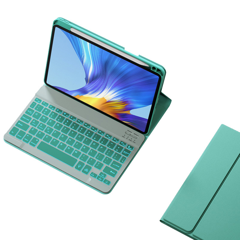 适用华为104matepad11v7pro108v6笔槽发光蓝牙键盘鼠标套装