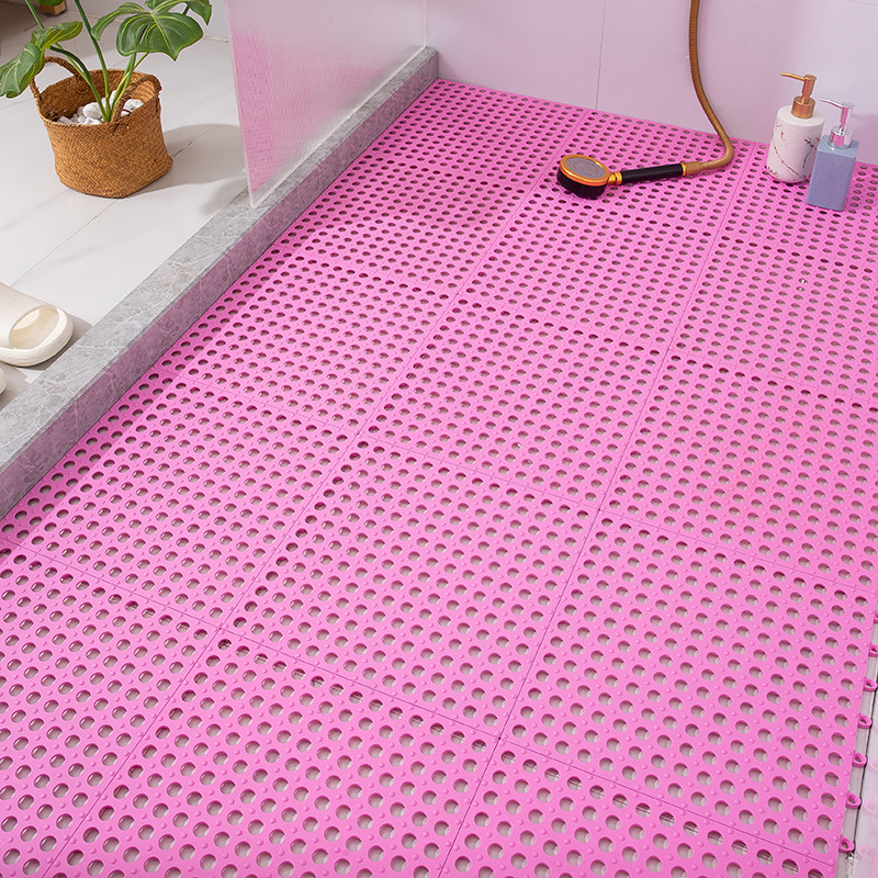 Bathroom Anti-Slip Mat with Suction Cup Splicing Toilet Bath Floor Mat Drop-Resistant Toilet Shower Room Foot Mat