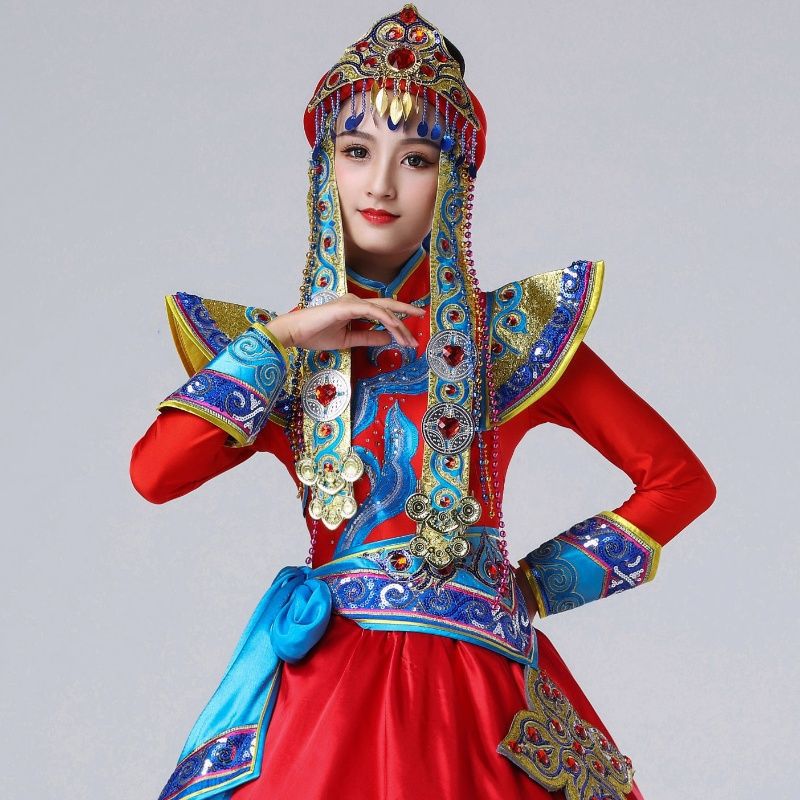 民族服饰夏季新潮儿童连衣裙女童宝宝碎花印花民族风汉服演出服公主裙