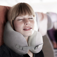 便携快速按压充气枕旅行U型保护颈椎枕头靠枕飞机旅游护颈柔