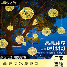 led藤球灯户外防水灯串圆球灯防水彩球灯满天星工程亮化节日灯