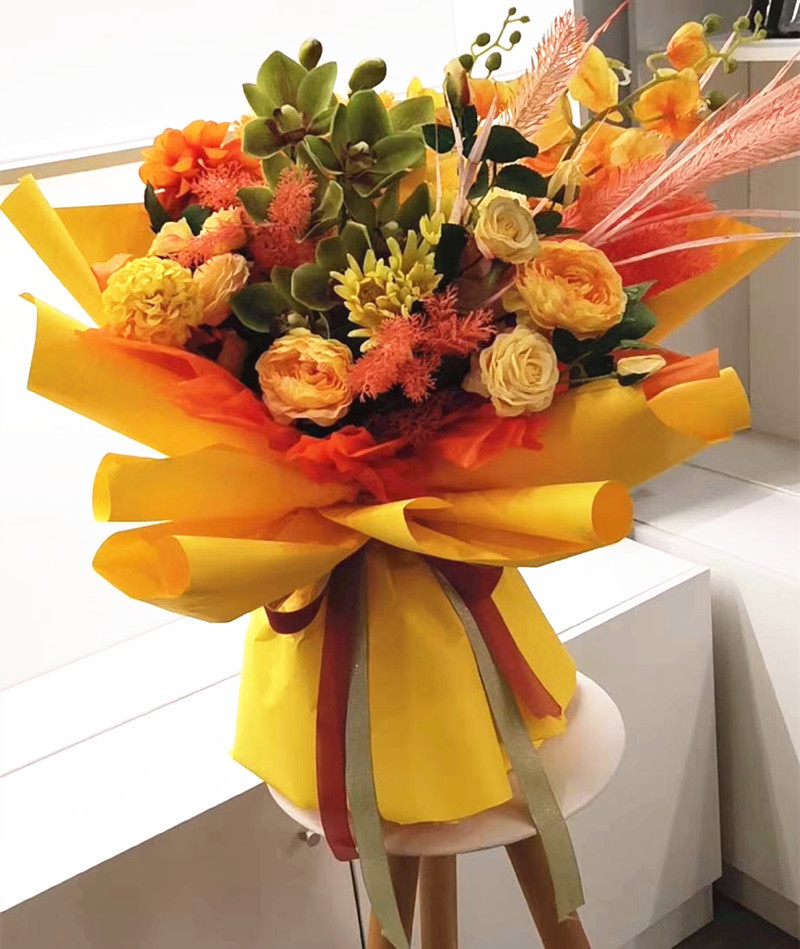 厂家直销纯色纸卷系列韩国鲜花礼品深色系花束包装纸花店包装材料