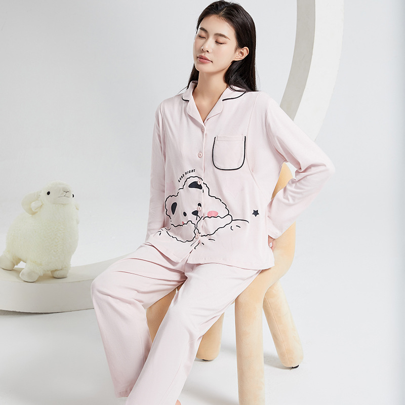 Confinement Clothing Pure Cotton Class a Postpartum Maternity Pajamas Maternal Breastfeeding Women's Nursing Pregnancy Suit Spring and Summer Home Wear