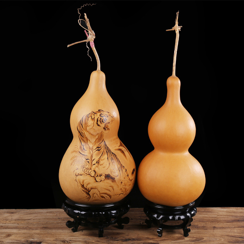 高脚大葫芦底座托架树脂镂空工艺品架子圆形双层天然葫芦底座摆件