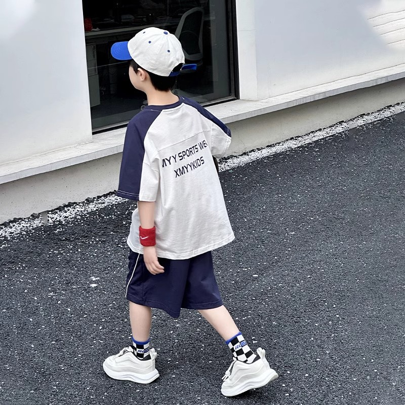 儿童装湖州织里一件代发男童衣服夏短袖服装套装夏童男装10潮衣11