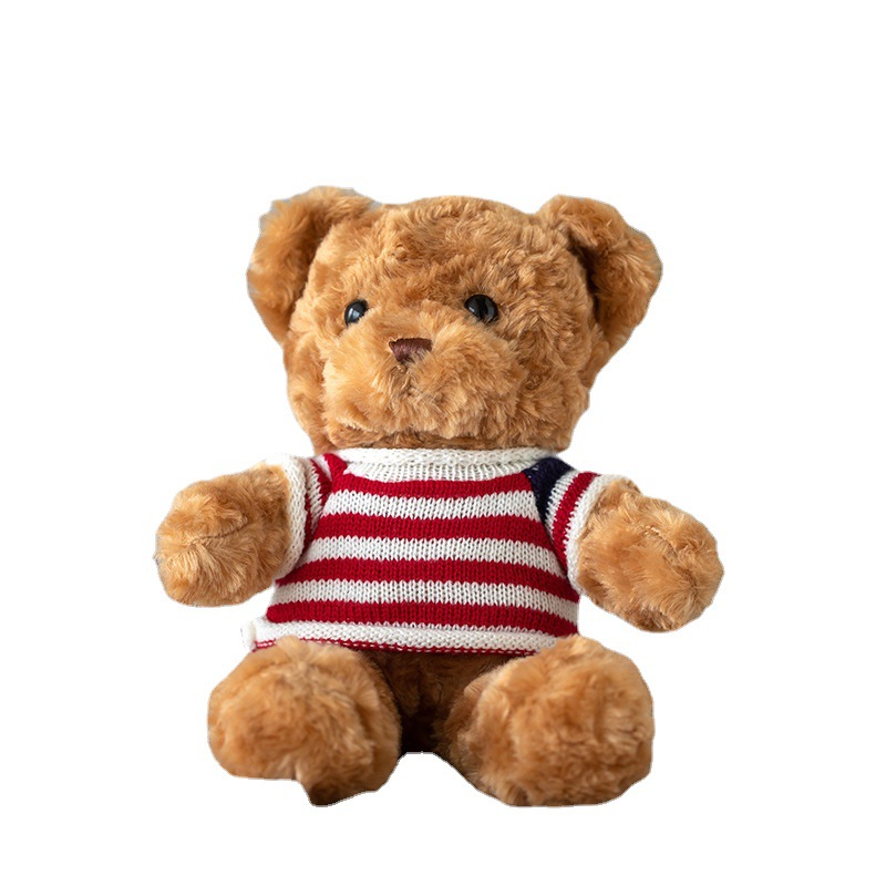 Teddy Bear Plush Toy Couple Dressing Bear Prize Claw Doll Small Birthday Gift Sweater Teddy Bear