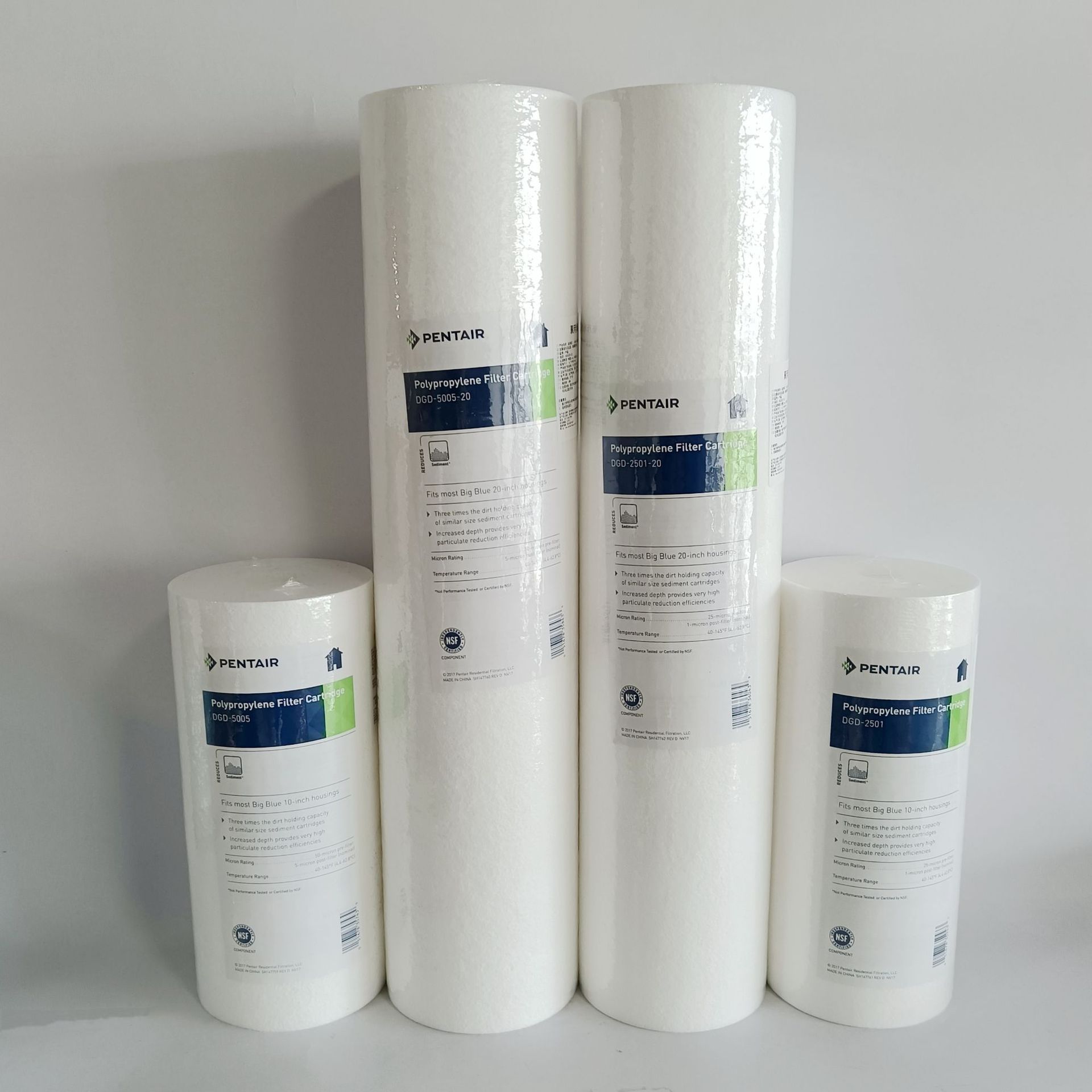 滨特尔pp棉滤芯搭配大蓝瓶白瓶过滤颗粒物净化水质优于前置过滤器