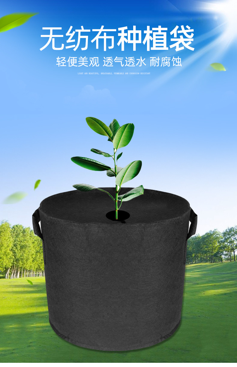 跨境加厚无纺布美植袋种植袋植物袋加仑盆园艺育苗袋花盆grow bag