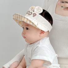 婴儿防晒帽子夏季薄款超萌小男孩空顶太阳帽可爱男童女宝宝遮阳帽