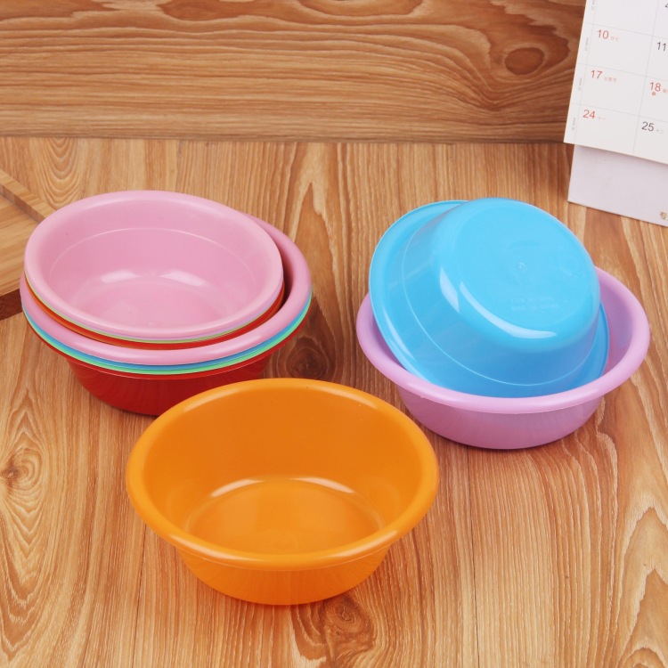 【彩色塑料小盆】小号迷你圆形盆小碗美术画画调色盆收纳盆子脸盆