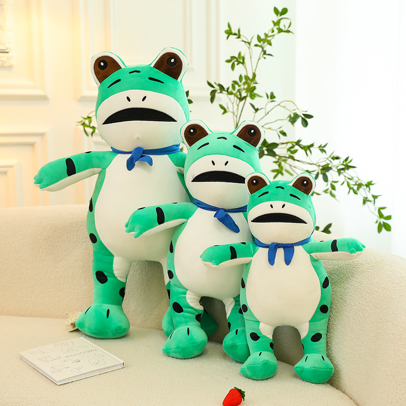 Tiktok Same Style Internet Celebrity Selling Baby Frog Doll Plush Toys Cartoon Frog Toad Funny Doll Children's Doll