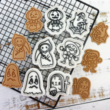万圣节主题饼干模具卡通烘焙DIY翻糖模具3D立体按压糖霜饼干切模
