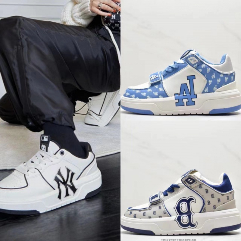 2023新款mlb洋基队复古印花内增高男女款老爹鞋厚底休闲板鞋学生