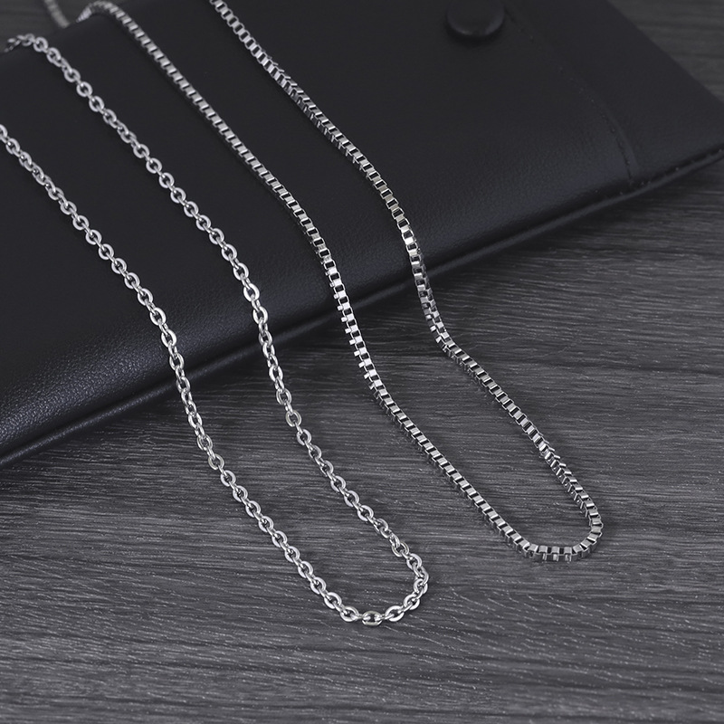 Titanium Steel Men's Chain Chain Necklace DIY Necklace Stainless Steel Metal Ornament Accessories Keel Chain Factory Wholesale