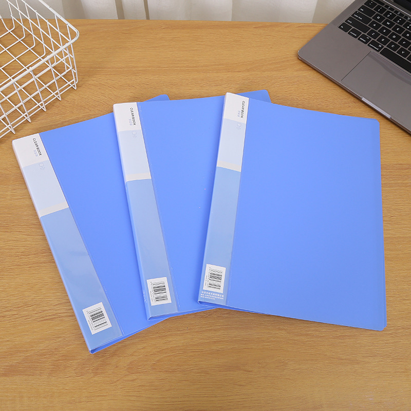 A4 Thickened Info Booklet Wholesale Insert Transparent Pp Plastic Loose-Leaf Folder Office Office Supplies File