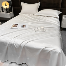 感支长绒棉色床单单件棉棉不起皱双人床被单跨境专供代发