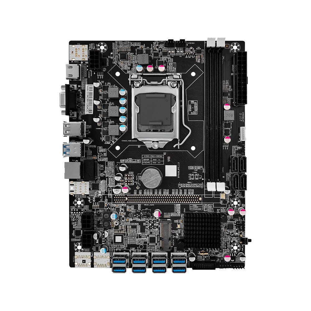 全新btc-b75主板cpu套装电脑台式机lga1155针8卡usb3.