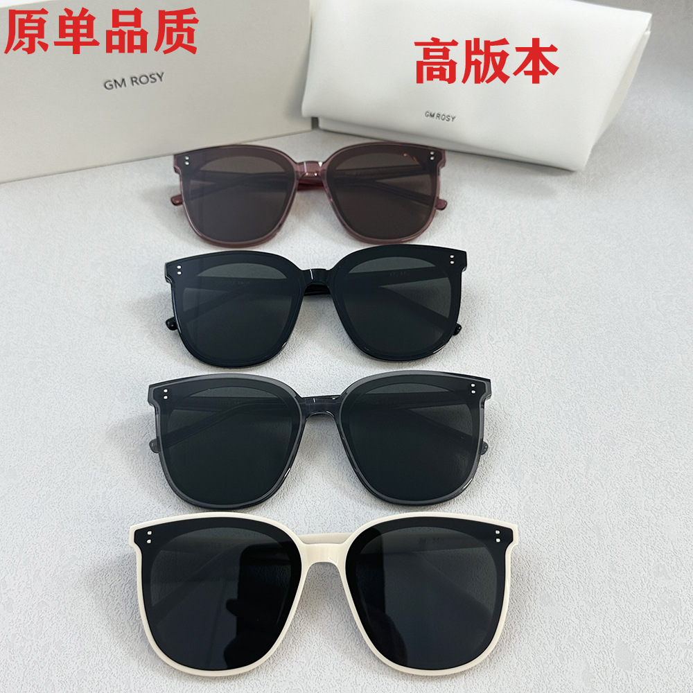 新款gm太阳镜my大框板材设计ma菱形脸复古造型旅游出行小红薯爆款