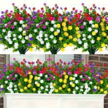 厂家7叉35头仿真尤加利山茶花现货仿真玫瑰花餐桌客厅户外装饰花