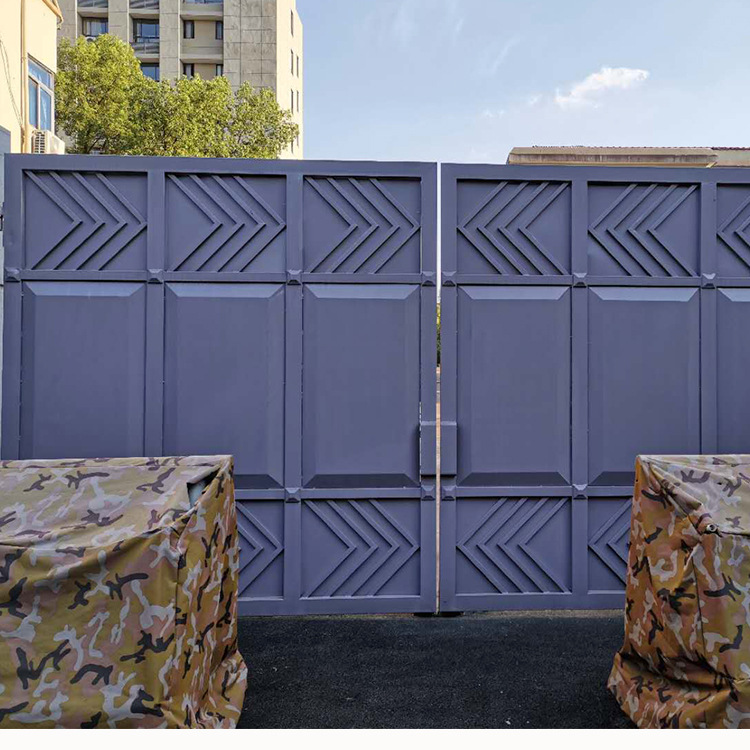 厂家定制铁艺大门围墙铁大门别墅花园庭院门小区厂房学校焊接铁门