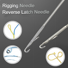 7Pcs Reverse Latch Needle Rigging Needle Fishing Assist Cord