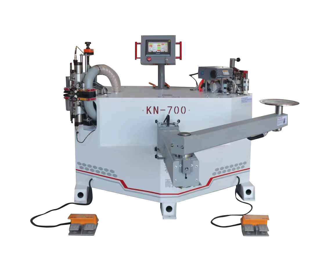 kn-700木工板材封修一体半自动摇臂曲线异形多功能封边机