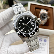 2022时尚钢带GMT自动机械手表男士商务腕表奢侈品牌腕表厂家直发