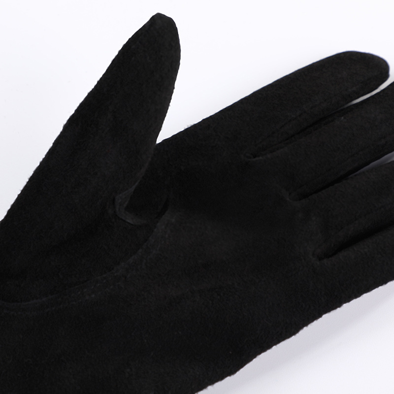 Factory Direct Sales Velvet Lined Women's Winter Gloves Wind-Proof and Cold Protection Pigskin Warm Gloves Soft Cotton Gloves