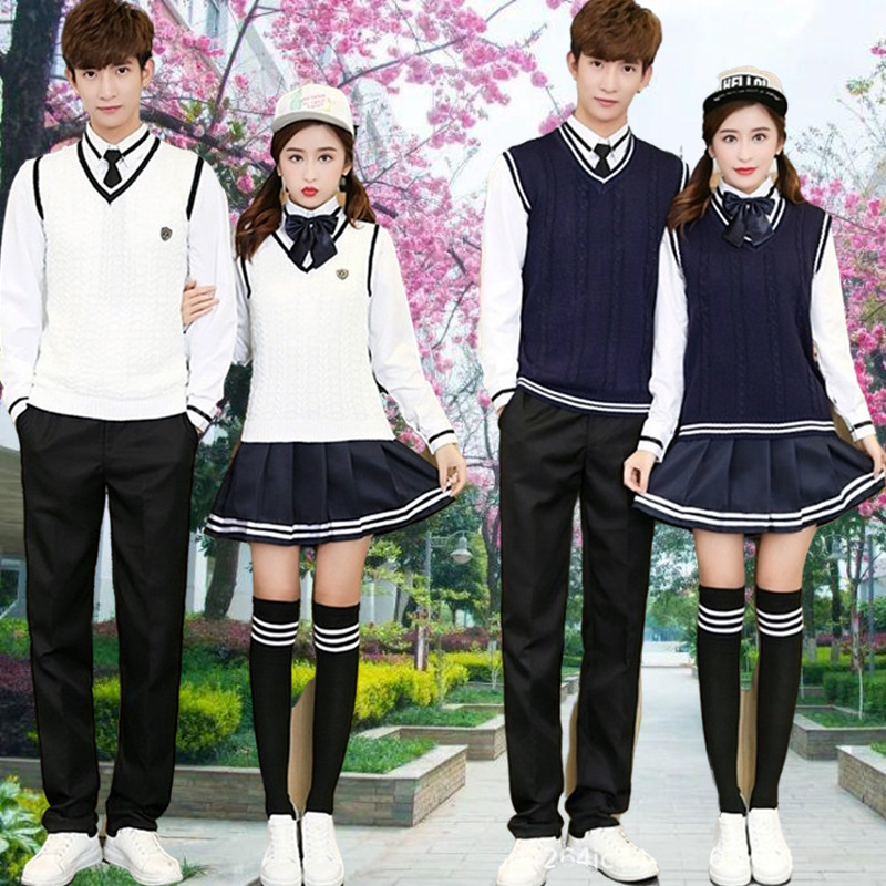 高中学生jk制服衬衫男女班服英伦学院风校服小学生春季长袖秋冬季