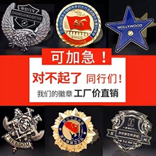 金属徽章定 制司徽卡通胸章制 做纯银学校纪念章班徽校徽胸针勋章