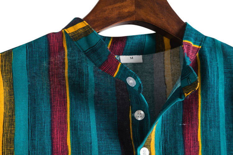 柬埔寨男装老挝泰国服装泰式缅甸服饰东南亚风情装旅游亚麻polo衫