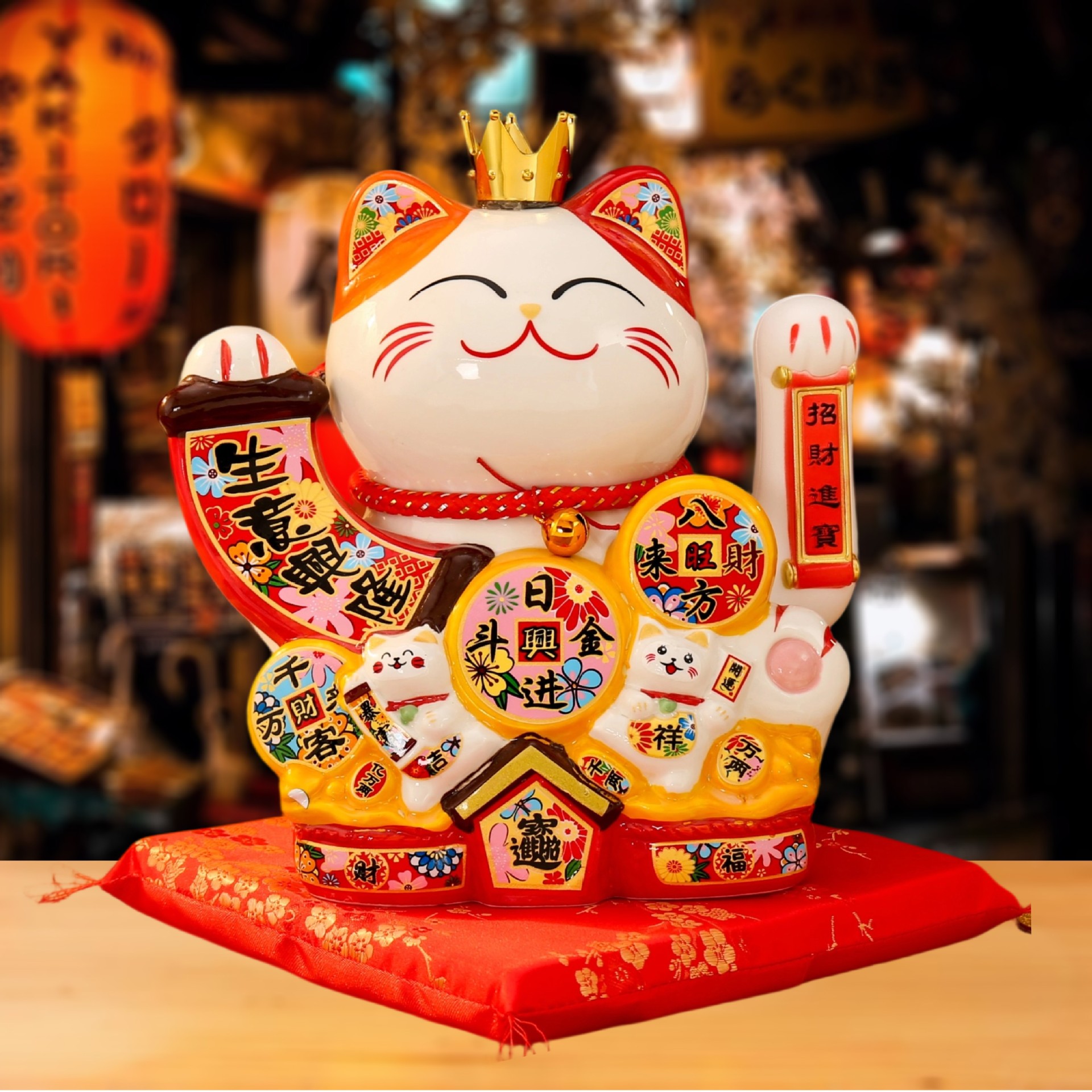 招财猫大号摇手摆件发财猫店铺家居装饰开业乔迁开运摇手发财猫