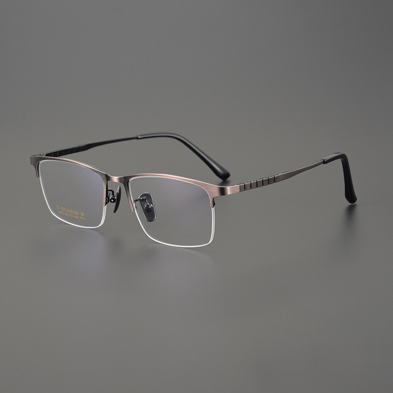 风琴腿90可混批男士纯钛眼镜架深圳厂家超轻商务眼镜架弹性腿全框